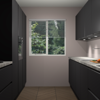 Zwarte greeploze keuken Siena 101111