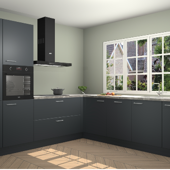 Onyxgrijze keuken Casablanca 102421