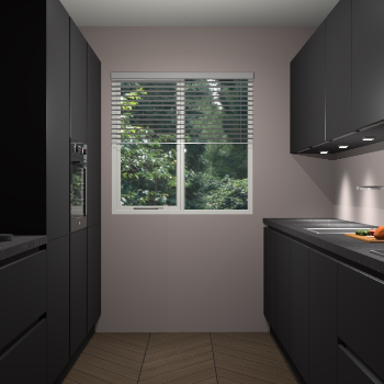 Zwarte greeploze keuken Siena 101135