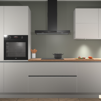 Zijdegrijze greeploze keuken Parijs 101169