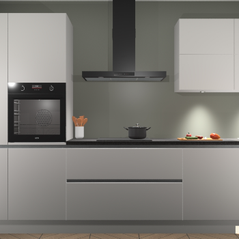 Zijdegrijze greeploze keuken Parijs 101181