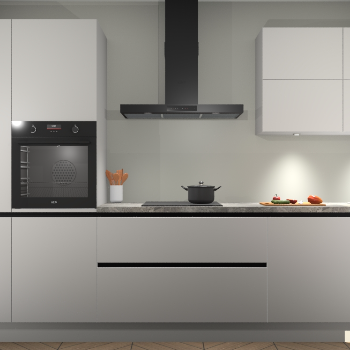 Zijdegrijze greeploze keuken Parijs 101184