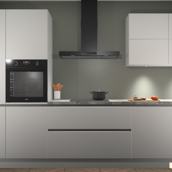 Zijdegrijze greeploze keuken Parijs 101203