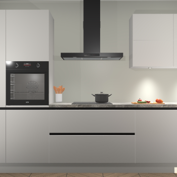 Zijdegrijze greeploze keuken Parijs 101206