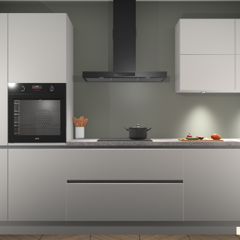 Zijdegrijze greeploze keuken Parijs 101247