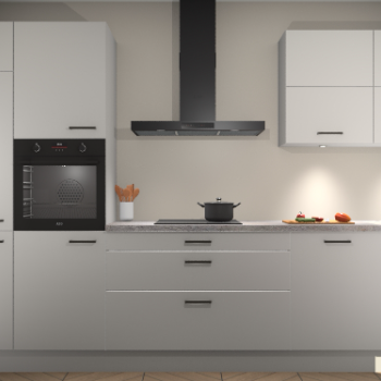 Zijdegrijze keuken Parijs 101249