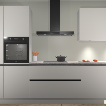 Zijdegrijze greeploze keuken Parijs 101250