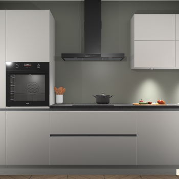 Zijdegrijze greeploze keuken Parijs 101301