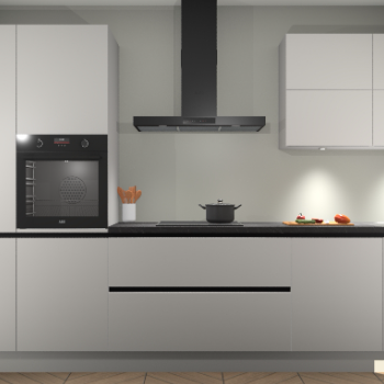 Zijdegrijze greeploze keuken Parijs 101306