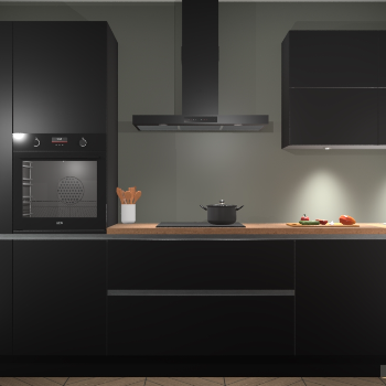 Zwarte greeploze keuken Parijs 101477