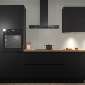 Zwarte greeploze keuken Parijs 101481