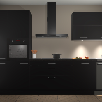 Zwarte keuken Parijs 101540