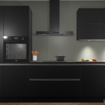 Zwarte greeploze keuken Parijs 101543