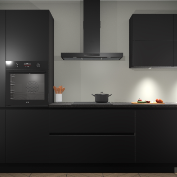 Zwarte greeploze keuken Parijs 101546