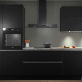 Zwarte greeploze keuken Parijs 101570