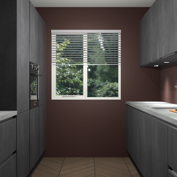 Beton Zwarte greeploze keuken Siena 102014