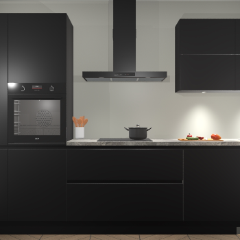 Zwarte greeploze keuken Parijs 101573