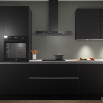 Zwarte greeploze keuken Parijs 101585