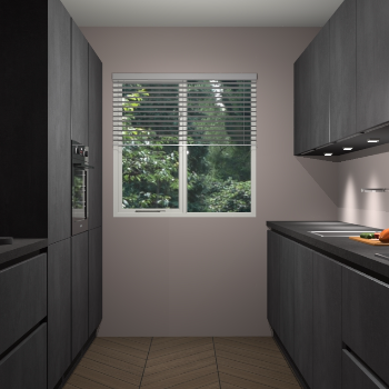 Beton Zwarte greeploze keuken Siena 102073