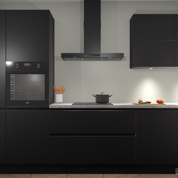 Zwarte greeploze keuken Parijs 101588