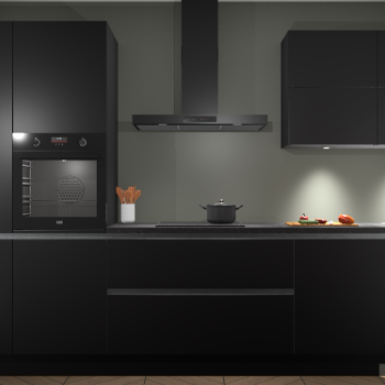 Zwarte greeploze keuken Parijs 101606