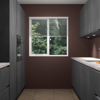 Beton Zwarte greeploze keuken Siena 102115