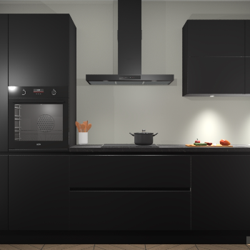 Zwarte greeploze keuken Parijs 101609