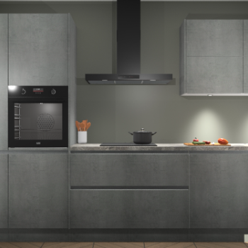 Beton Parelgrijs greeploze keuken Parijs 102021