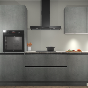 Beton Parelgrijs greeploze keuken Parijs 102024