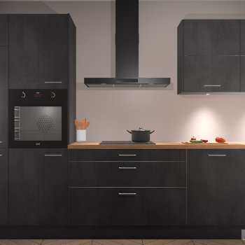 Beton Zwarte keuken Parijs 102168