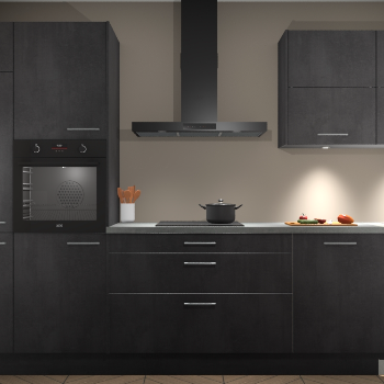 Beton Zwarte keuken Parijs 102173