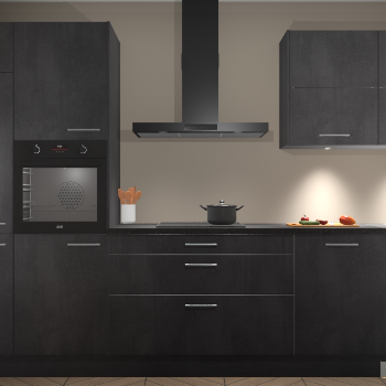 Beton Zwarte keuken Parijs 102179