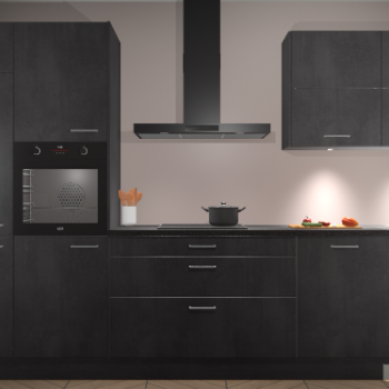 Beton Zwarte keuken Parijs 102180