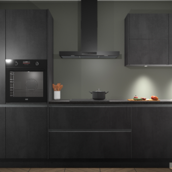 Beton Zwarte greeploze keuken Parijs 102181