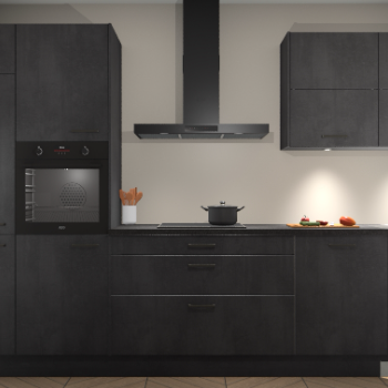 Beton Zwarte keuken Parijs 102182