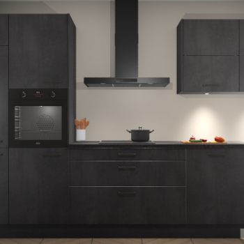 Beton Zwarte keuken Parijs 102183