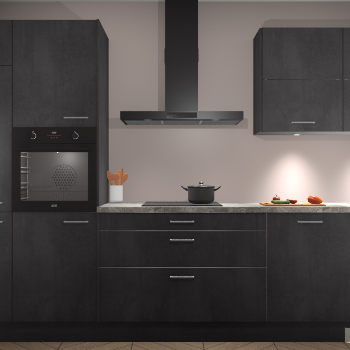 Beton Zwarte keuken Parijs 102186