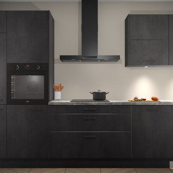 Beton Zwarte keuken Parijs 102189