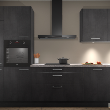 Beton Zwarte keuken Parijs 102191