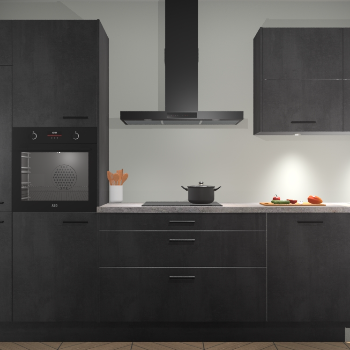 Beton Zwarte keuken Parijs 102194