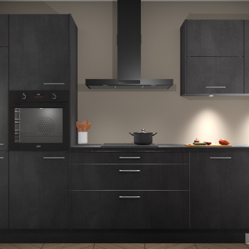 Beton Zwarte keuken Parijs 102205