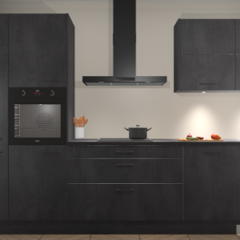 Beton Zwarte keuken Parijs 102209