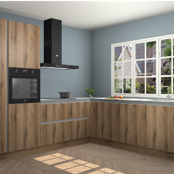 Goud Eiken greeploze keuken Casablanca 102856