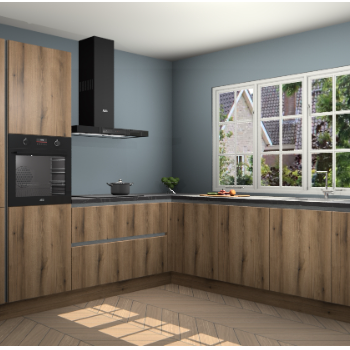 Goud Eiken greeploze keuken Casablanca 102880