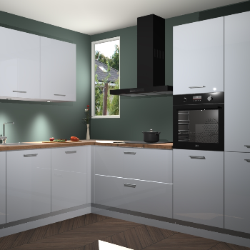 Sneeuwwitte hoogglans keuken Buenos Aires 103172