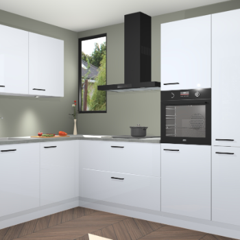 Sneeuwwitte hoogglans keuken Buenos Aires 103205