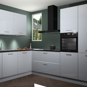 Sneeuwwitte hoogglans keuken Buenos Aires 103240