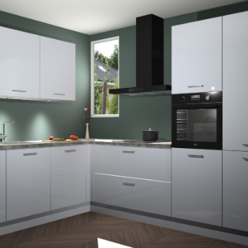 Sneeuwwitte hoogglans keuken Buenos Aires 103261