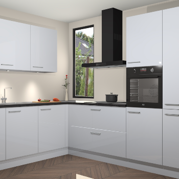 Sneeuwwitte hoogglans keuken Buenos Aires 103361