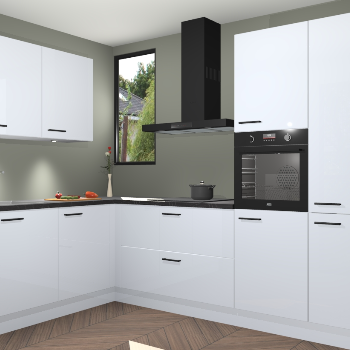 Sneeuwwitte hoogglans keuken Buenos Aires 103364